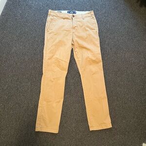 Hollister Men's Dark Khaki Slim Straight Chino Pants- Epic Flex Size W30 L30